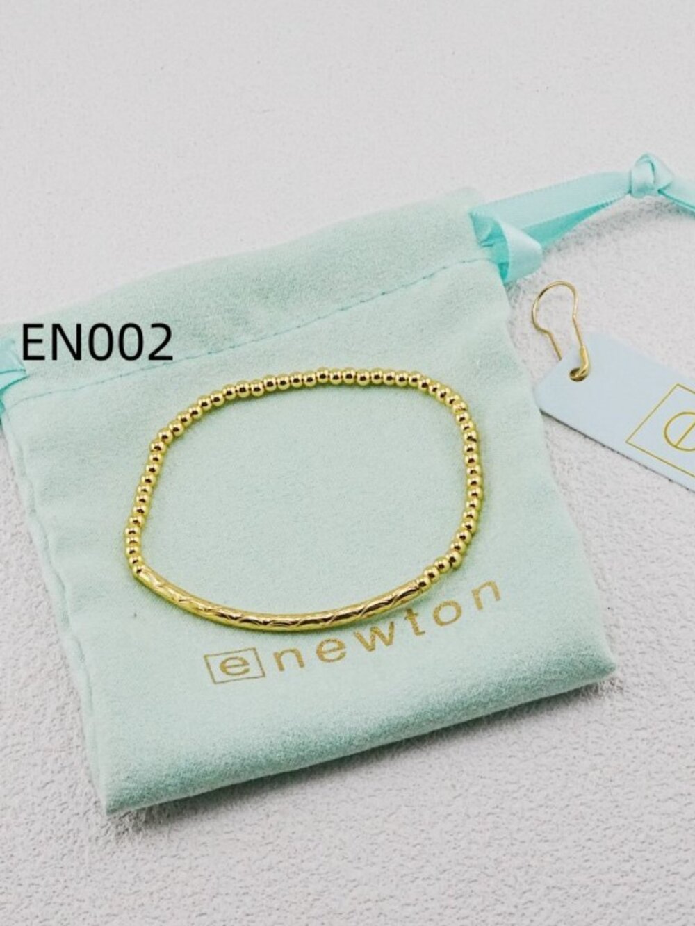 Enewton Gold Faceted Curved Tube Bead Bracelet